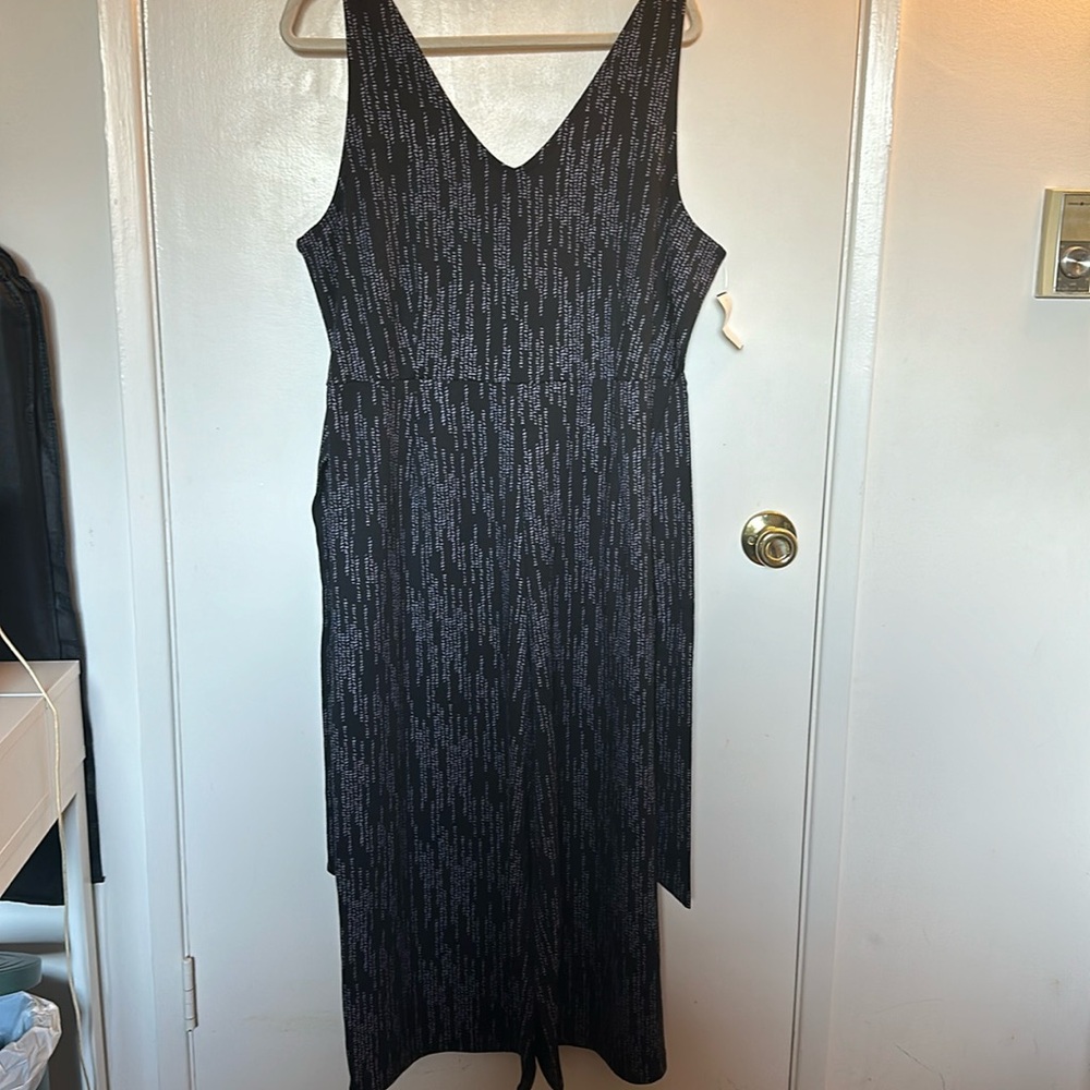 Tie waist midi jumpsuit